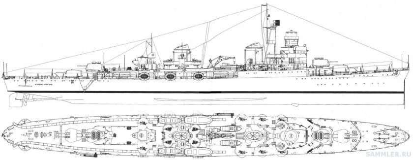Эскадренные миноносцы Италии чертежи