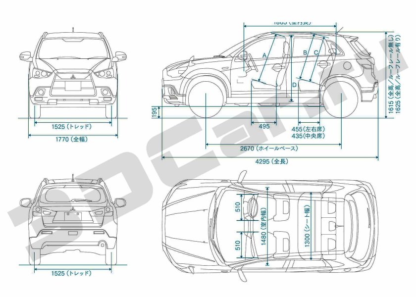 Митсубиси РВР 2010 габариты