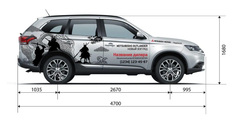 Mitsubishi Outlander 2021 габариты