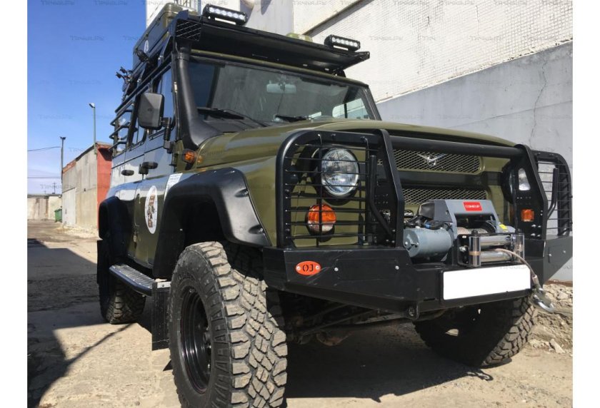 Передний силовой бампер OJ УАЗ Хантер.