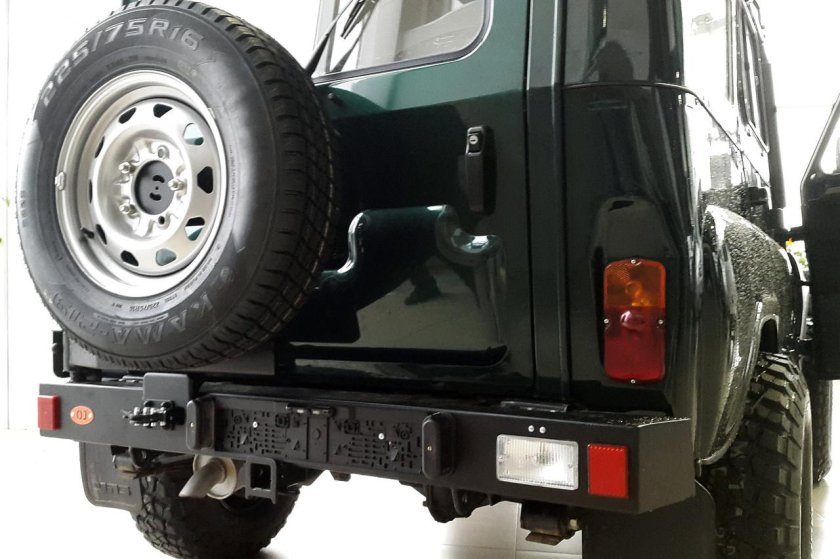 Задний силовой бампер на УАЗ Хантер