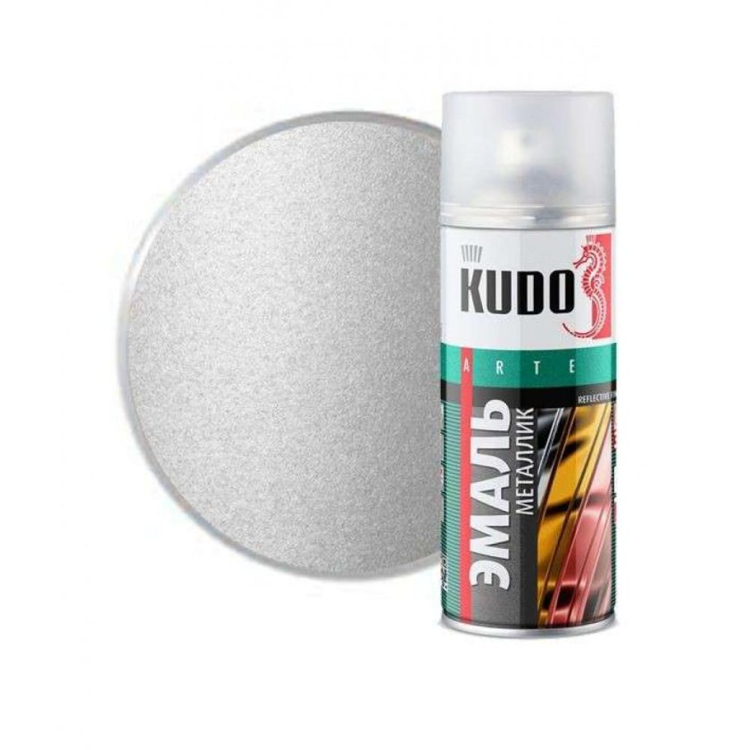 Краска аэрозольная серебро Kudo 520 мл
