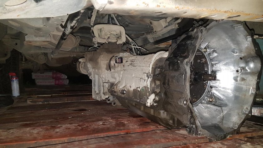 Снятие АКПП Паджеро 2