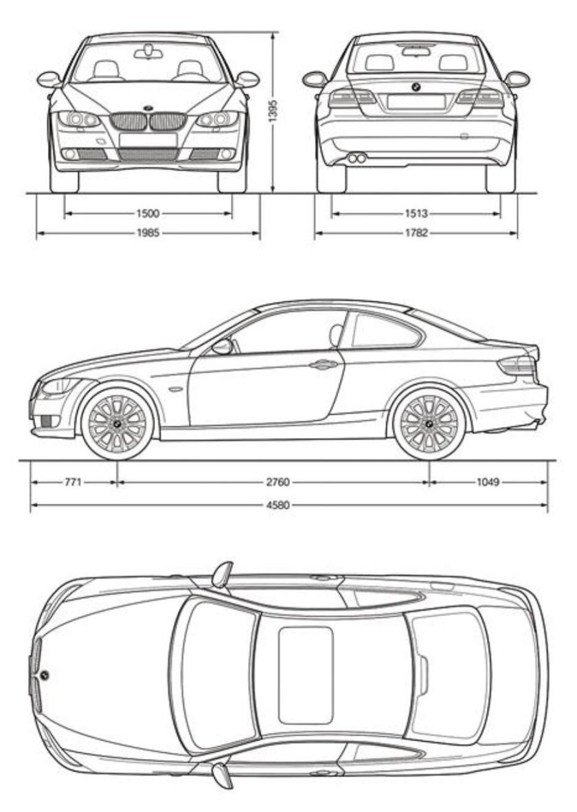 БМВ 3 длина кузова