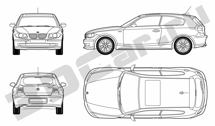 Чертеж БМВ 3