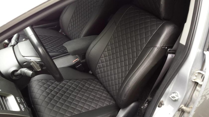 Чехлы экокожа хонда цивик 4д