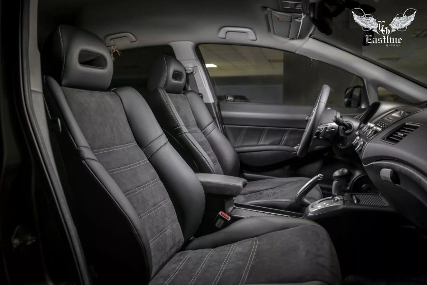 Чёрный салон Цивик 4д