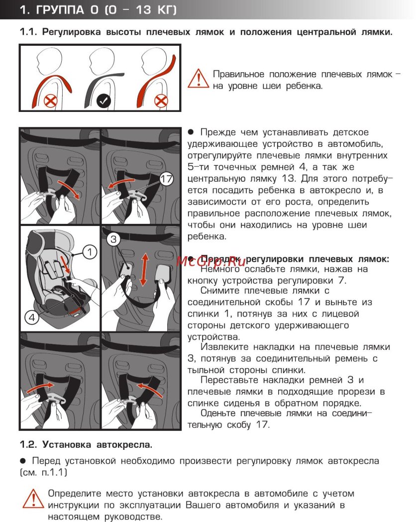 Siger автокресло 9-36 инструкция