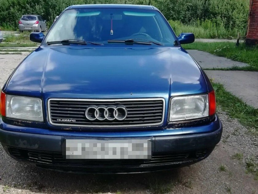 Ауди 100 с4 синяя