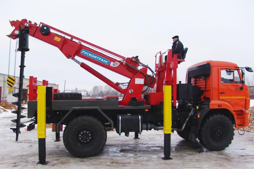 43502 С КМУ С буром