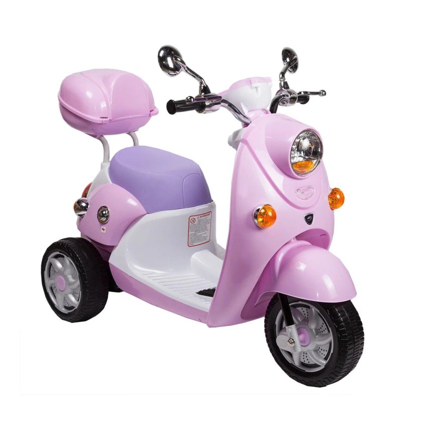 Электромотороллер Kreiss 3-х колесн розовый 6v4.5Ah