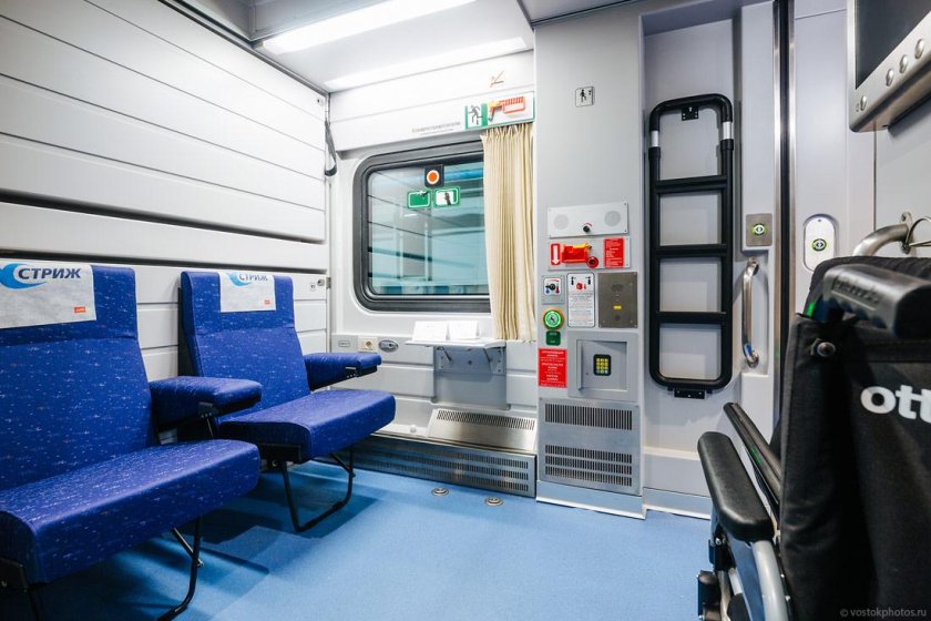 Поезд стриж внутри