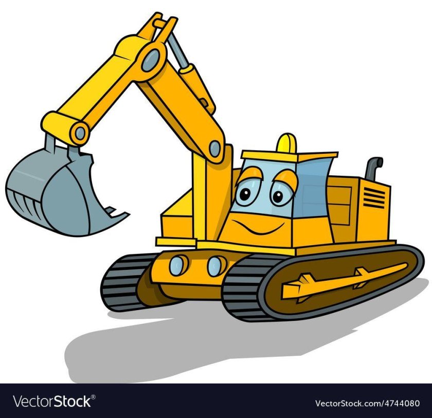 Экскаватор рисунок для детей