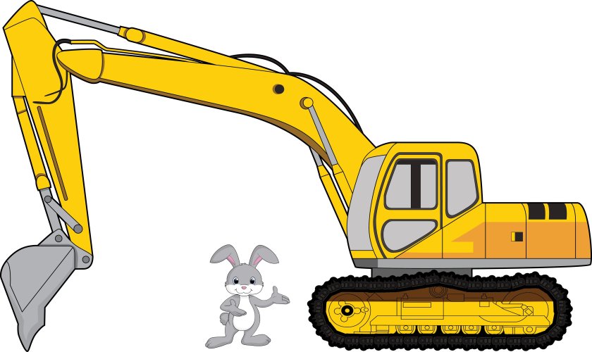 Рисунок экскаватора для детей