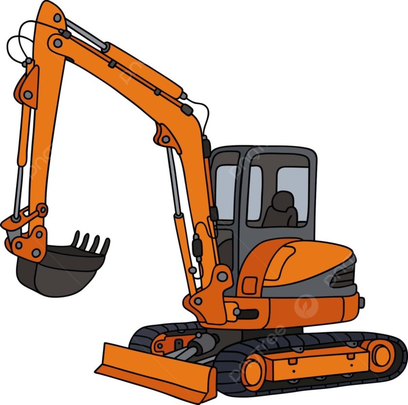 Рисунок экскаватора для детей