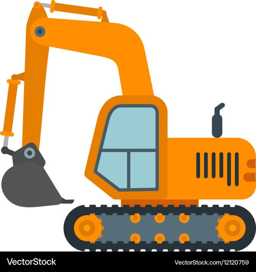 Оранжевый экскаватор