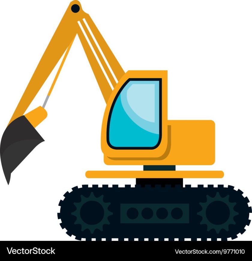 Экскаватор мультяшный