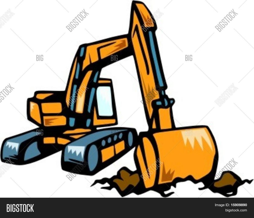 Трактор JCB вектор