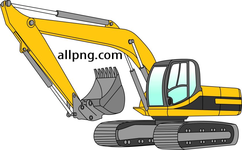 Экскаватор мультяшный