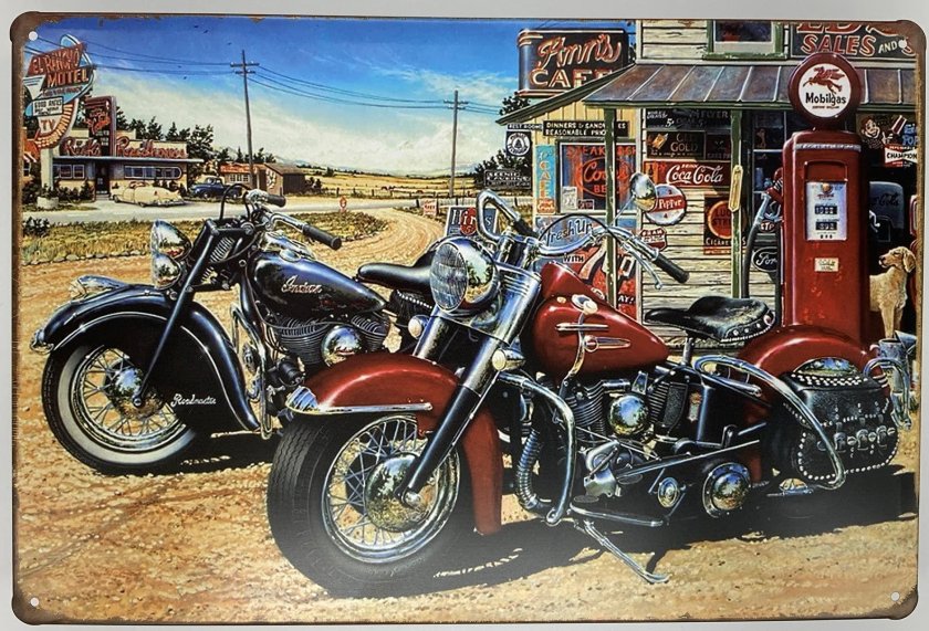 Картина по номерам мотоцикл Харлей Дэвидсон