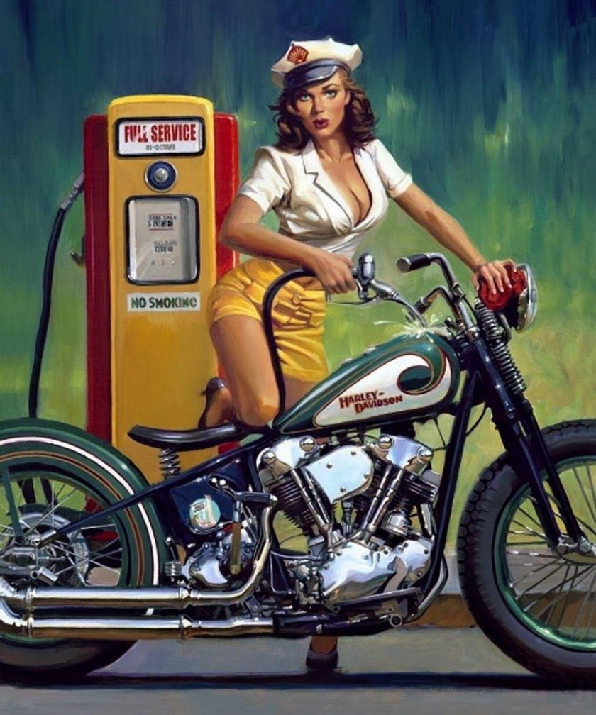 Художник Харлей Дэвидсон Дэвид уль