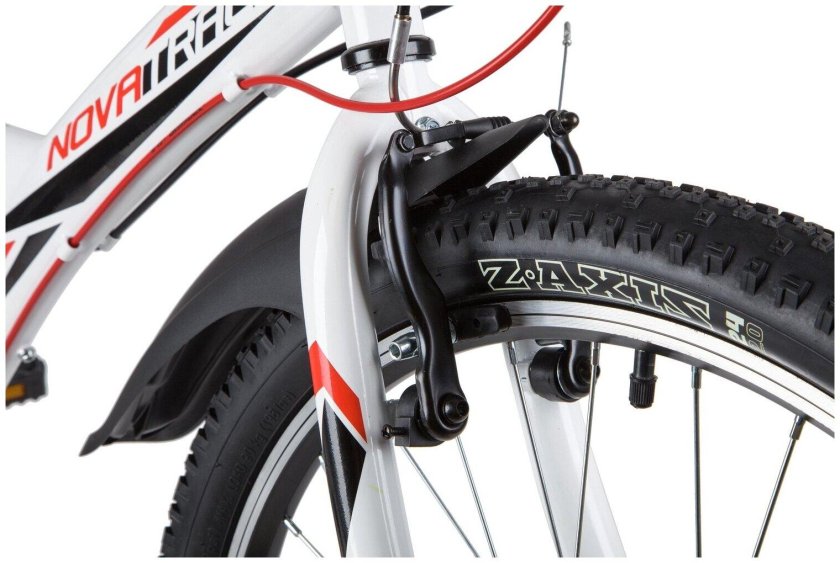 24" Велосипед Novatrack Racer сталь, рама 10", 6-СК V-Brake (белый).