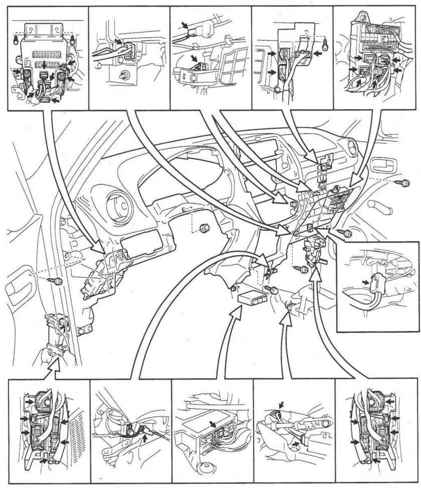 Разъем приборной панели рав 4 1поколения
