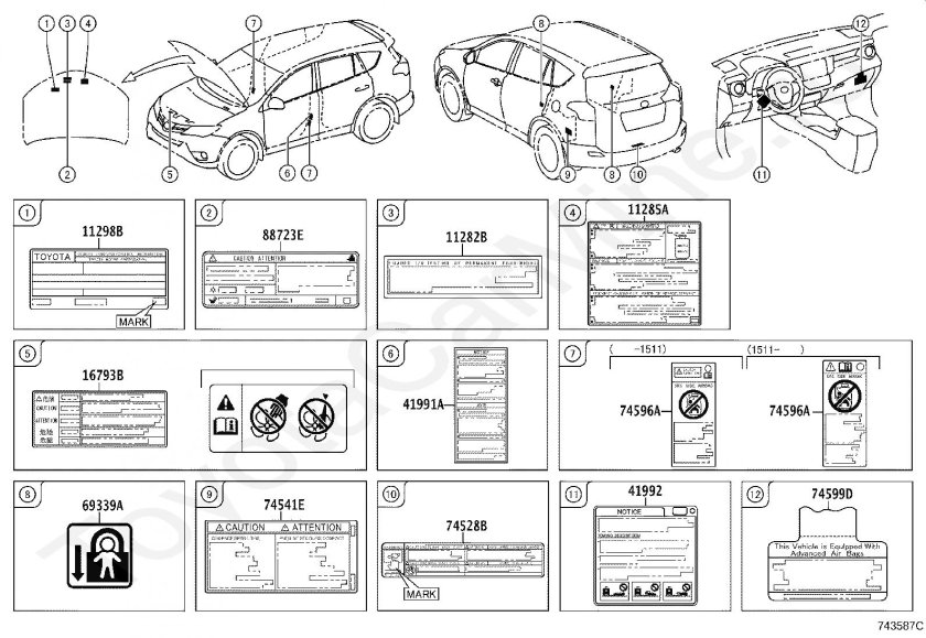 Тойота рав 4 схема запчастей