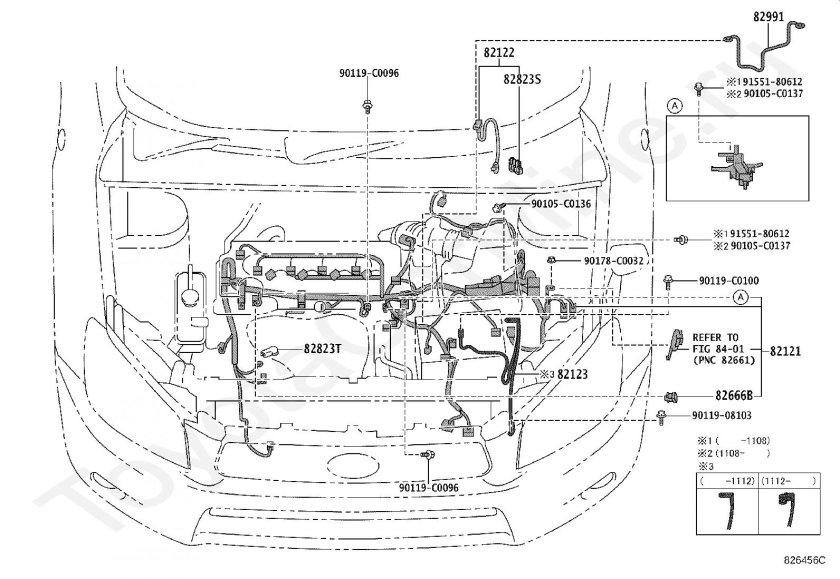 Крепление проводки Toyota