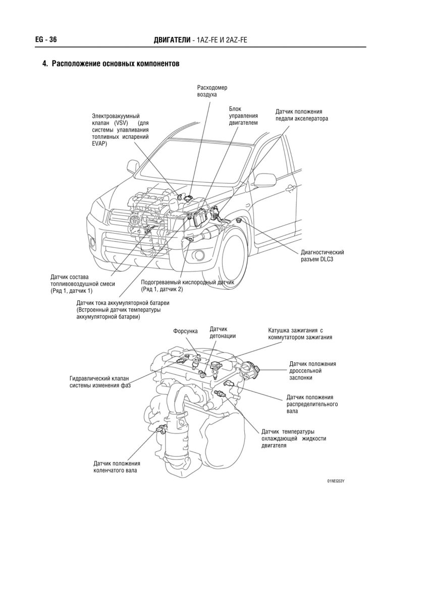 1az FSE схема управления двигателем