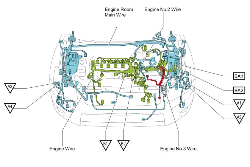 Провод массы двигателя Тойота рав 4