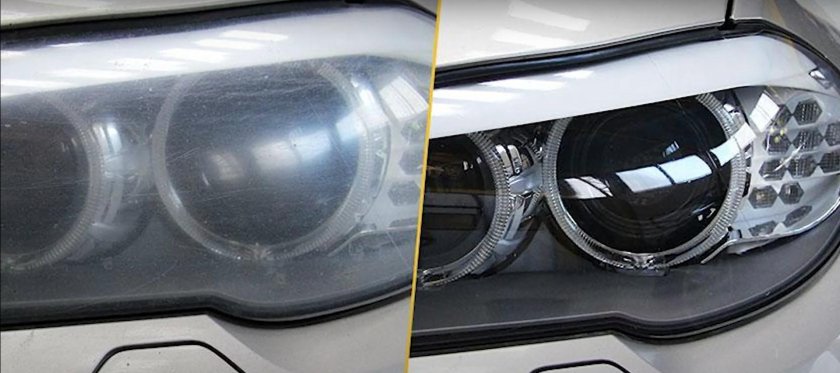 BMW e87 полировка фар