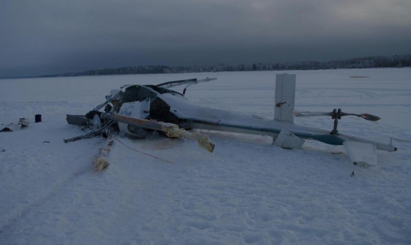 Упавший вертолет