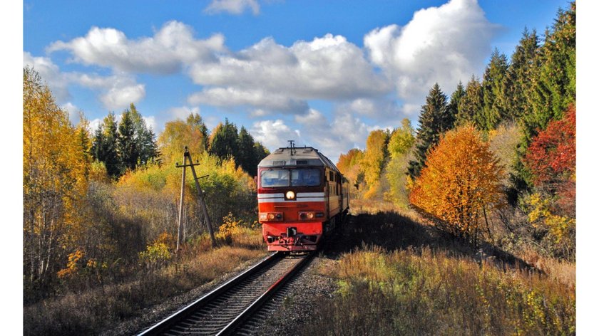 Пейзаж с железной дорогой