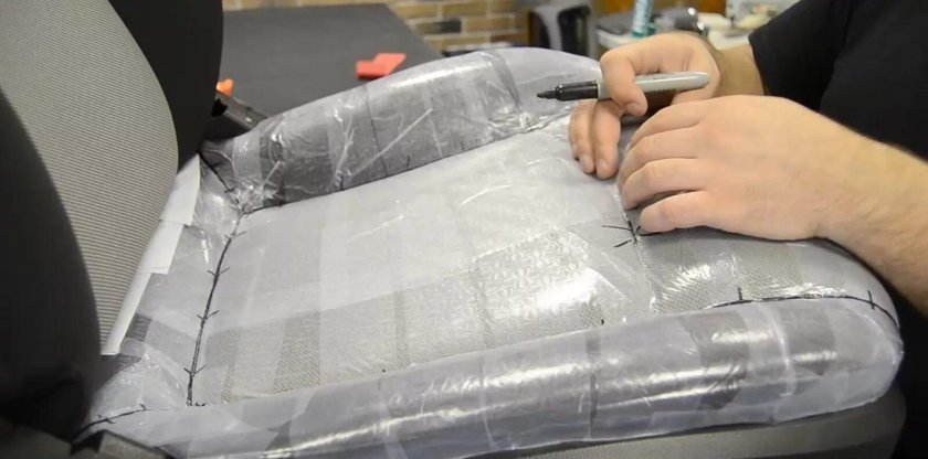 Лекало для пошива авточехлов