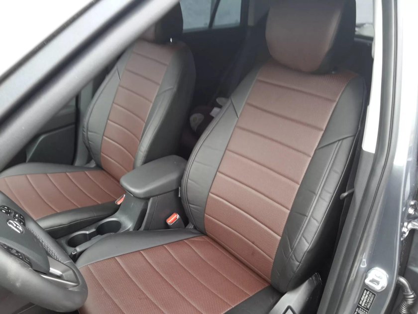 Чехлы на Хендай Крета коричневые