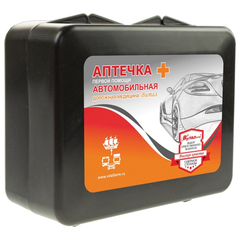 Аптечка первой помощи автомобильная "дорожная медицина Витал"