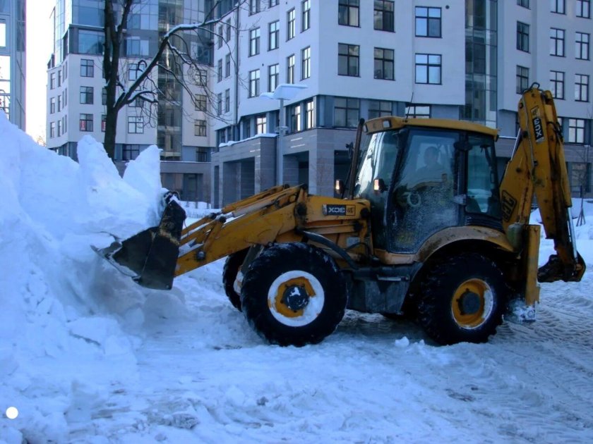 JCB 3cx уборка снега