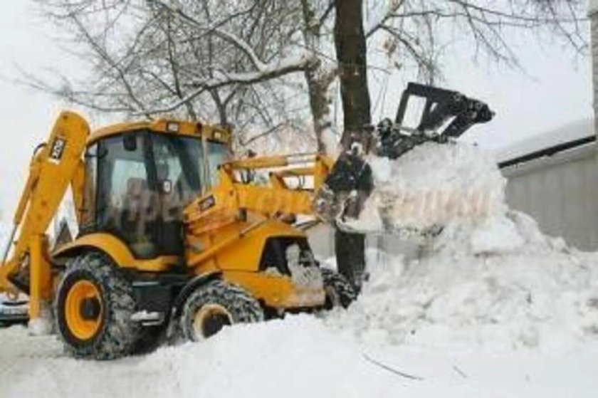 JCB 3cx уборка снега