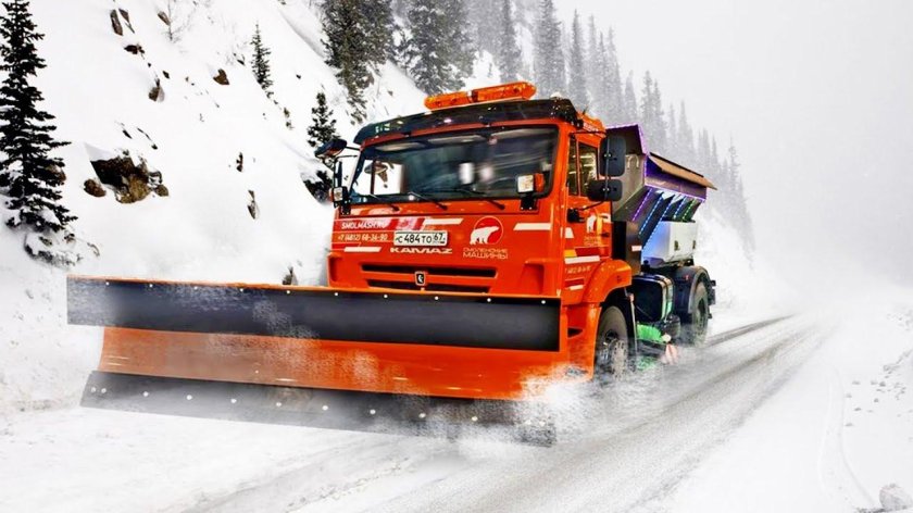Снегоуборочная. Машина. КДМ. КАМАЗ