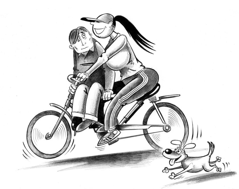 Велосипед карикатура