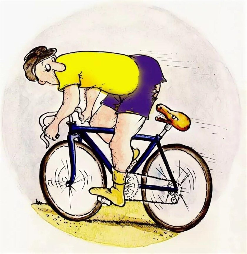 Шарж велосипедист