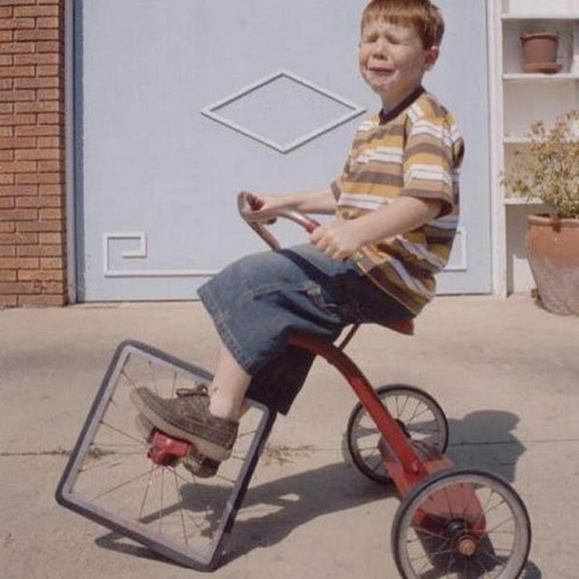 Велосипед с квадратными колесами