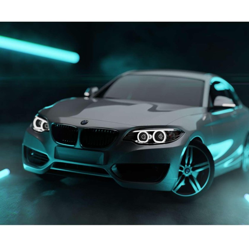Неон машина БМВ