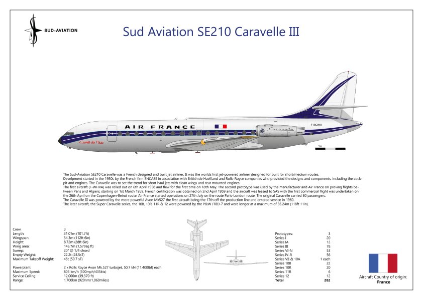 Se-210 Caravelle чертежи