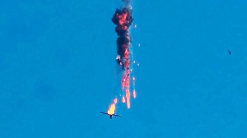 Сбитый Су-24 в Сирии турецким самолетом