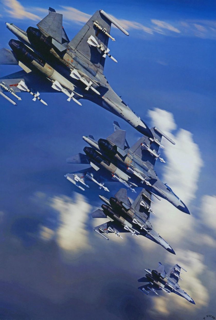 Истребитель в небе