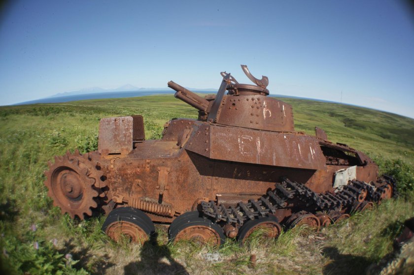 Японские танки на острове Шумшу