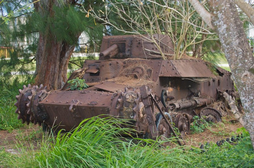 Остров Пелелиу японские танки