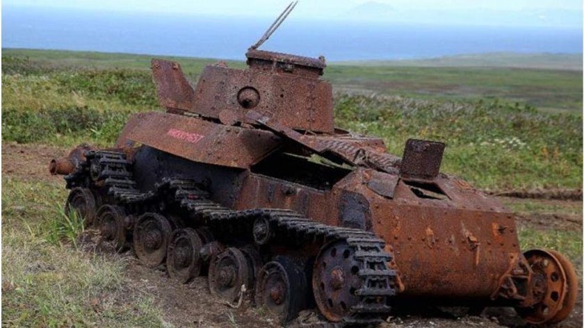 Танки на острове Шумшу
